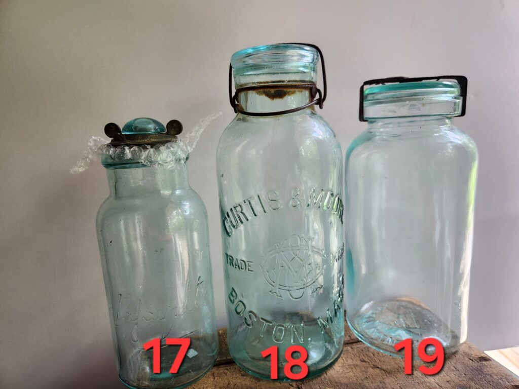 Large antique fruit jars