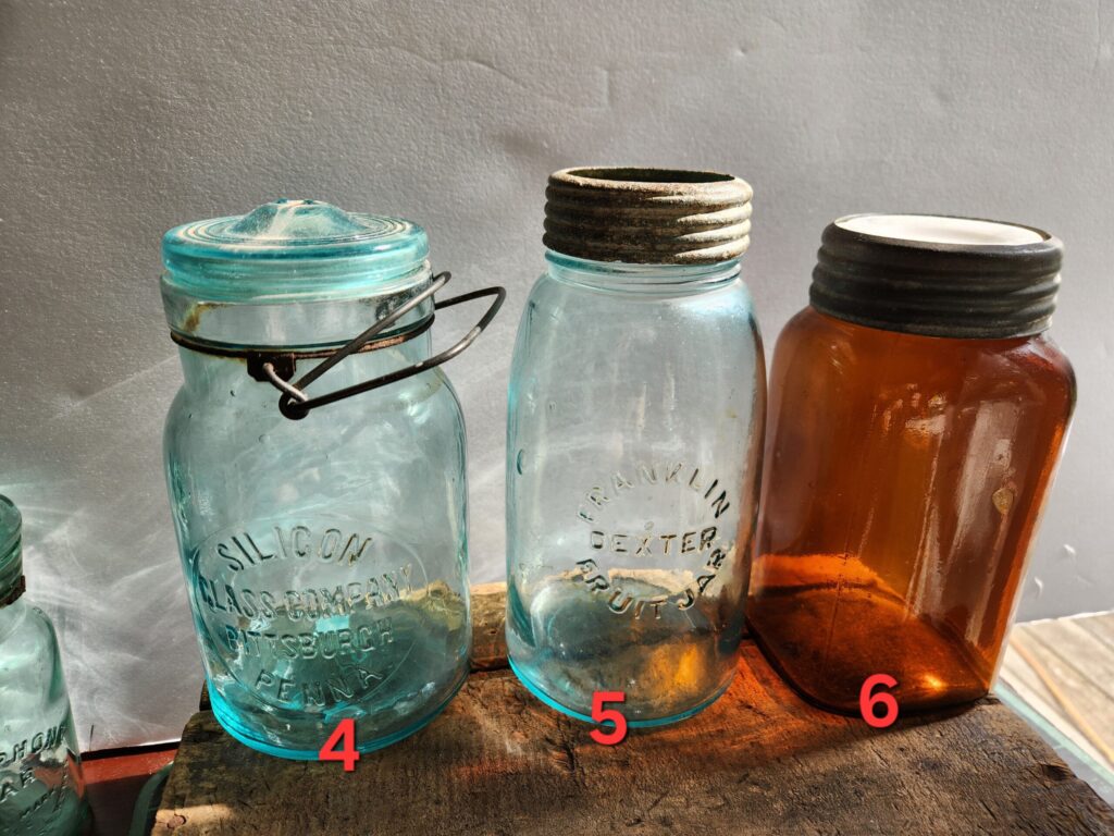 Antique quart fruit jars